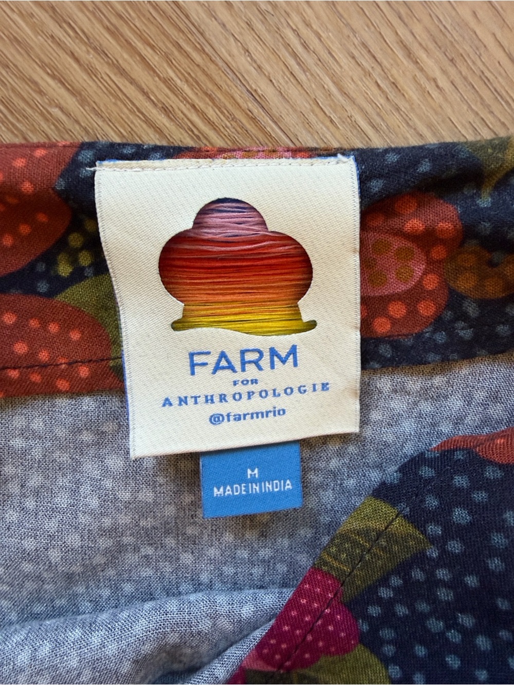 FARM Rio Black Midi Skirt with Rust and Orange Floral Border - Picture 3 of 6
